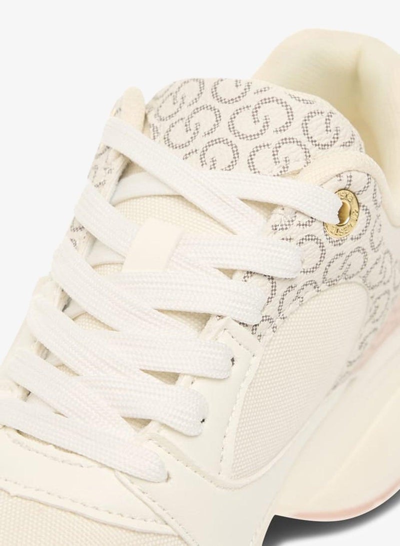 سيليست سنيكرز نسائي بطبعة شعار مع إغلاق برباط - Image 4