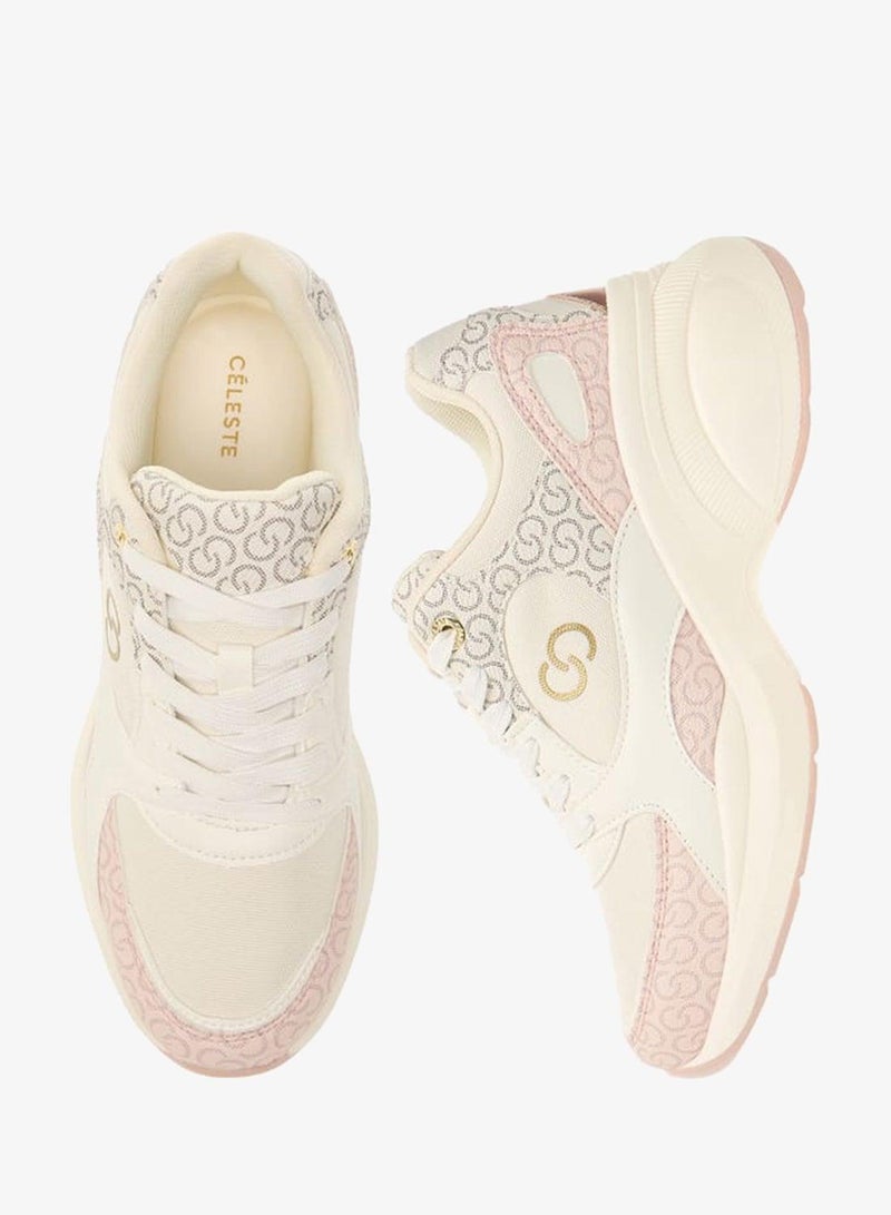 سيليست سنيكرز نسائي بطبعة شعار مع إغلاق برباط - Image 3