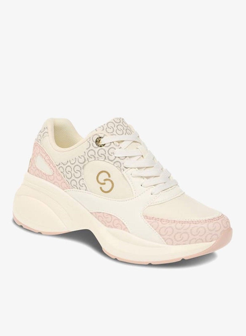 سيليست سنيكرز نسائي بطبعة شعار مع إغلاق برباط - Image 1