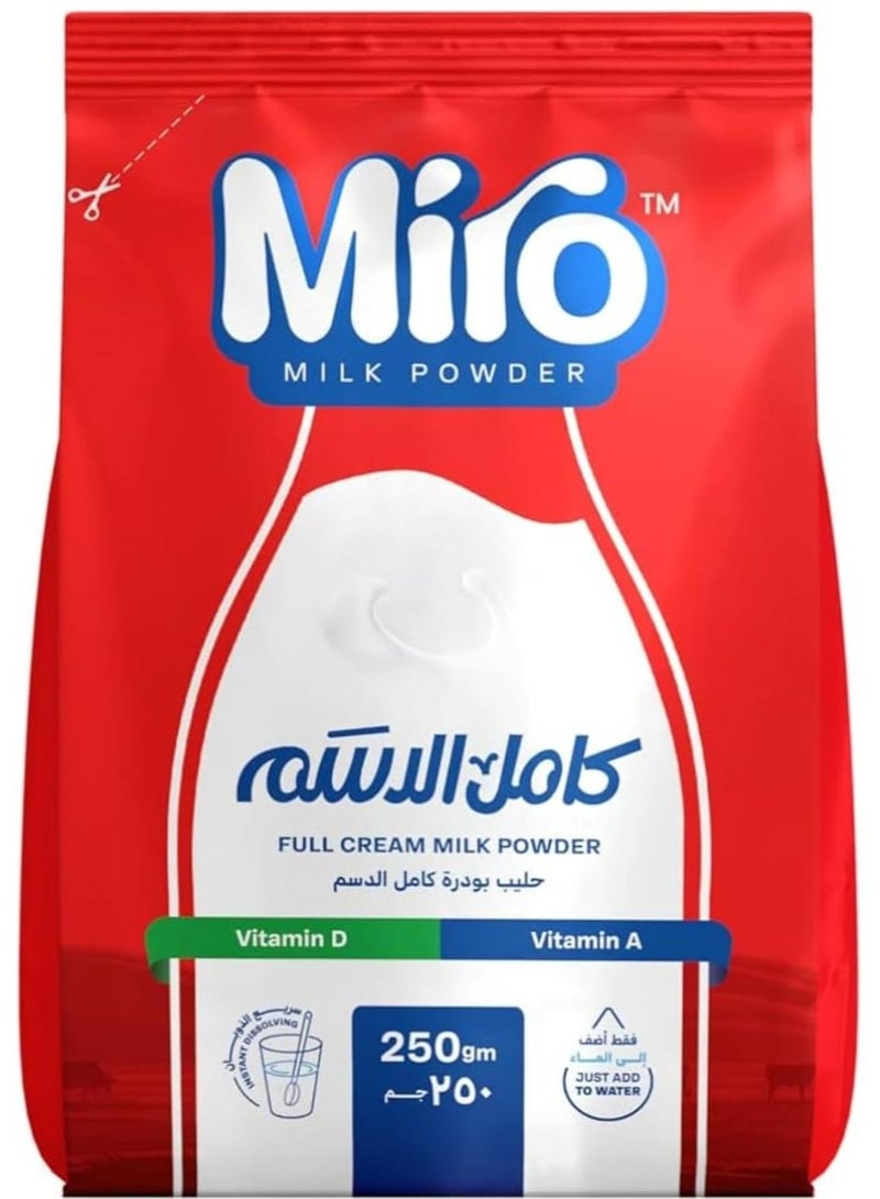 Miro Full Cream Milk Powder Fortified with Vitamins A & D, 250g