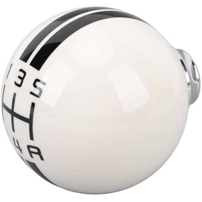 ريحني مقابض ناقل الحركة اليدوي الموزون بمقبض 5 سرعات من كريفوكت، مقبض ناقل حركة جلدي مع 3 محولات، قطع غيار أوتوماتيكية داخلية لبيض، أسود أبيض 19672018 - Image 5