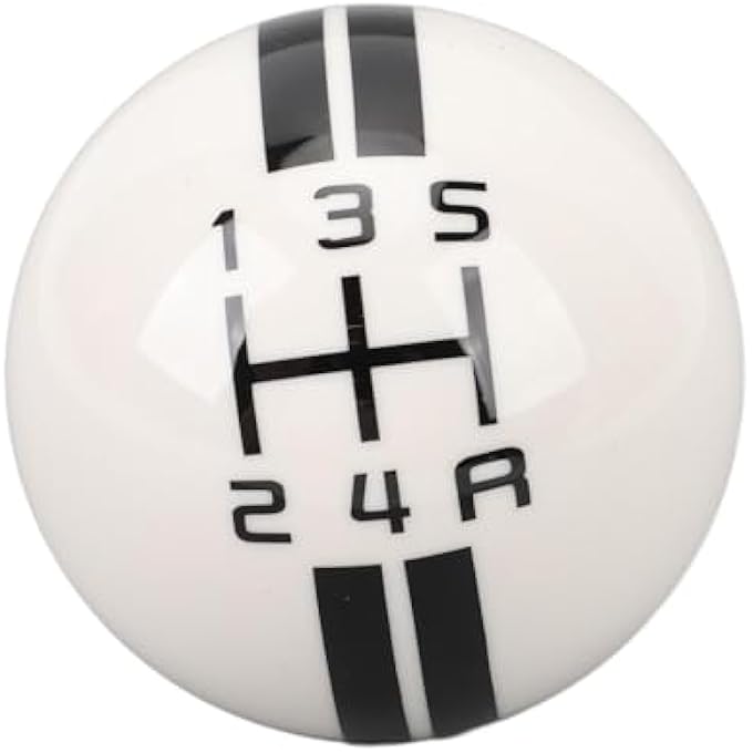 ريحني مقابض ناقل الحركة اليدوي الموزون بمقبض 5 سرعات من كريفوكت، مقبض ناقل حركة جلدي مع 3 محولات، قطع غيار أوتوماتيكية داخلية لبيض، أسود أبيض 19672018 - Image 4