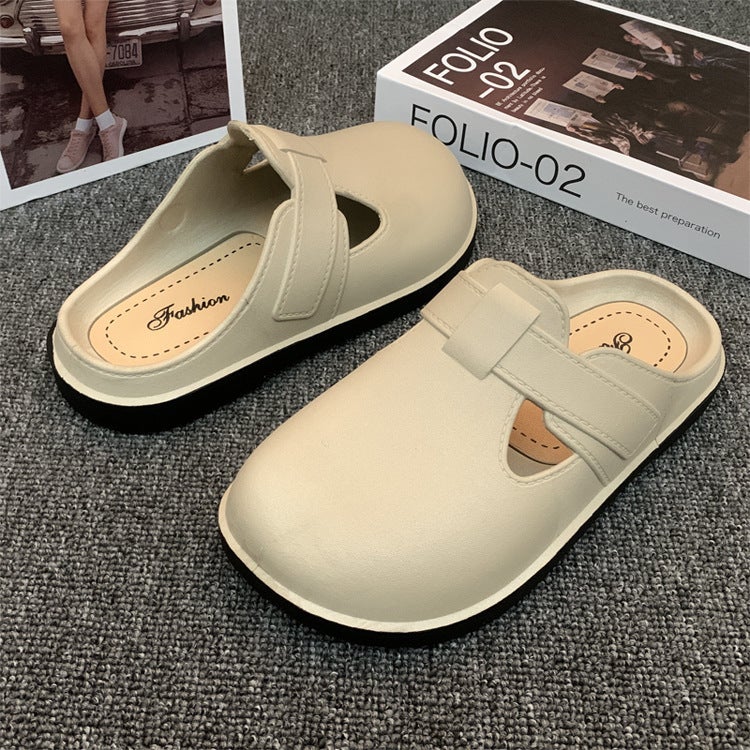 Womens Casual Comfort Slip-On Flat Clogs806 hole shoes gray 806 hole shoes gray 