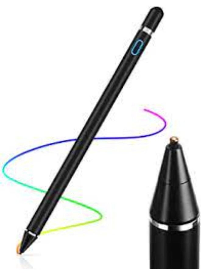 ACLIX Stylus Pens for Touch Screens, 1.45mm High Precision and Sensitivity Point iPad Pencil Fine Point Active Smart Digital Pen for Tablet Work at iOS and Android Touch Screen Black 