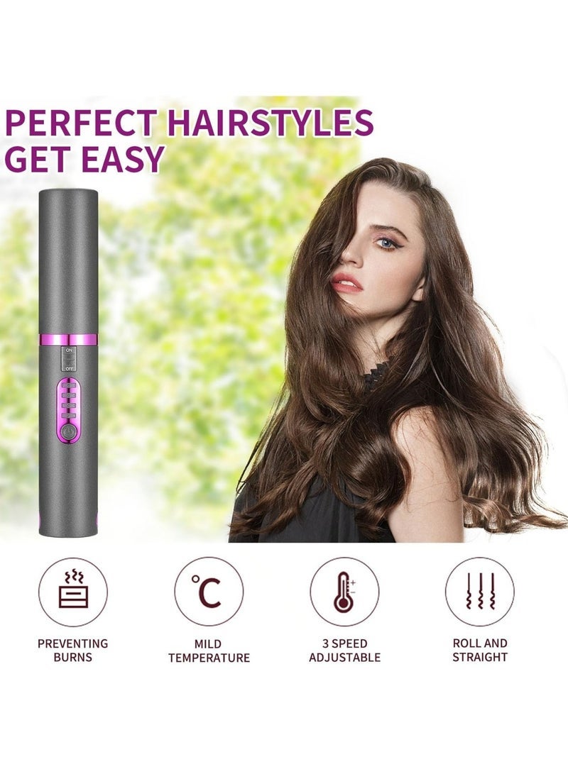general 2 in 1 Cordless Hair Straightener and Curler Mini Portable Rechargable Travel Wireless Flat Iron Fast Heat Up Anti-Scald 3-Level Temperatures Straightener for Swift Smooth and Glossy Hair - Image 2
