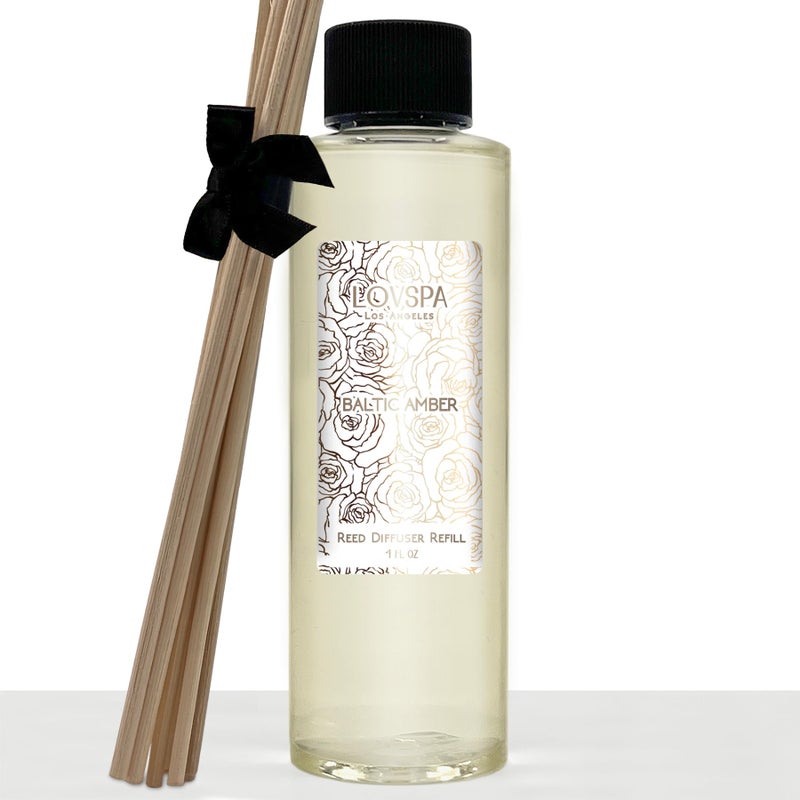 LOVSPA Baltic Amber Diffuser Oil - Luxury Essential Oils for Diffuser Refill & Air Freshener Room Spray - Long-Lasting & Natural Home Fragrance, Scented Oil for Diffusers, USA Made, 4oz - Image 1