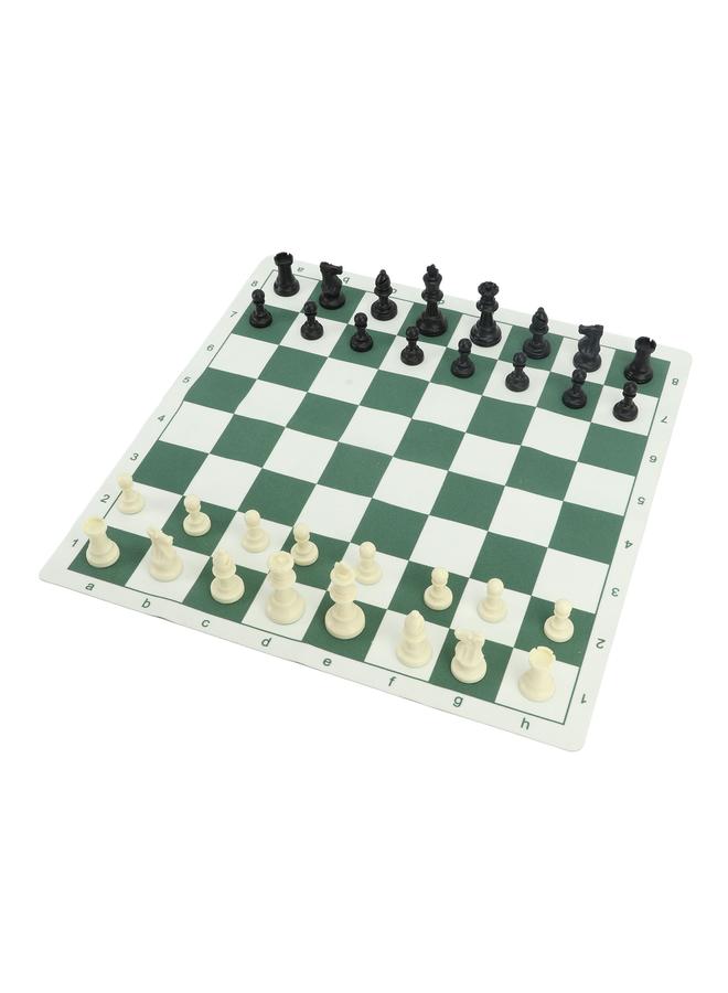 Chess Set PS Plastic for Kids Adults with PU Mat Storage Bag International Board Game