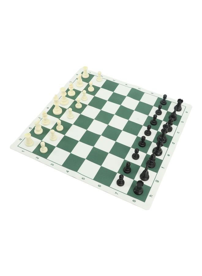 Chess Set PS Plastic for Kids Adults with PU Mat Storage Bag International Board Game