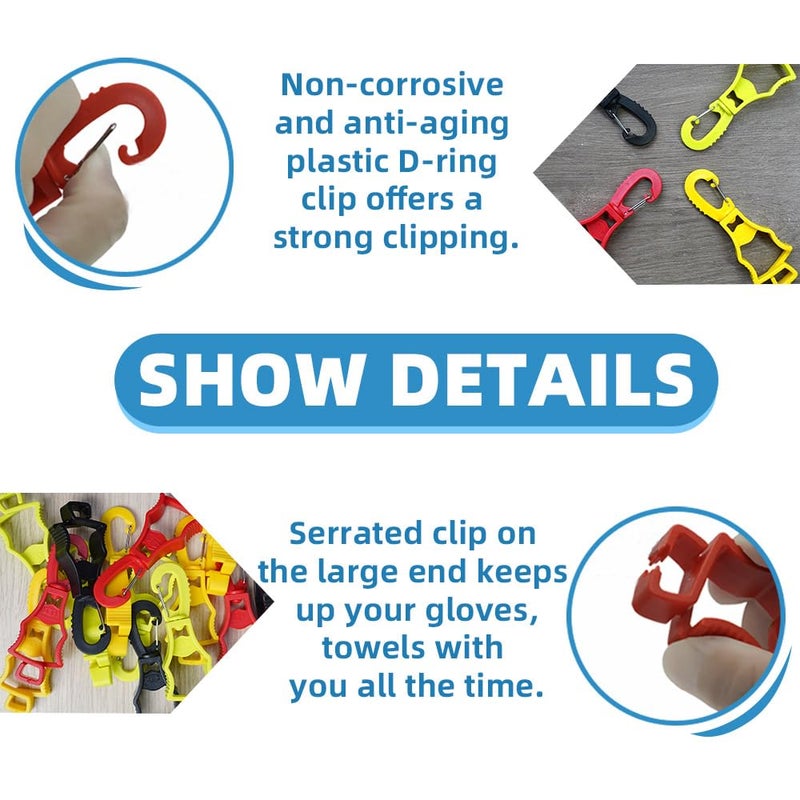 Seibertron Patented Glove Clips, Work Gloves Grabber Holder Clip to Pants, 2 Pieces Black - Image 4