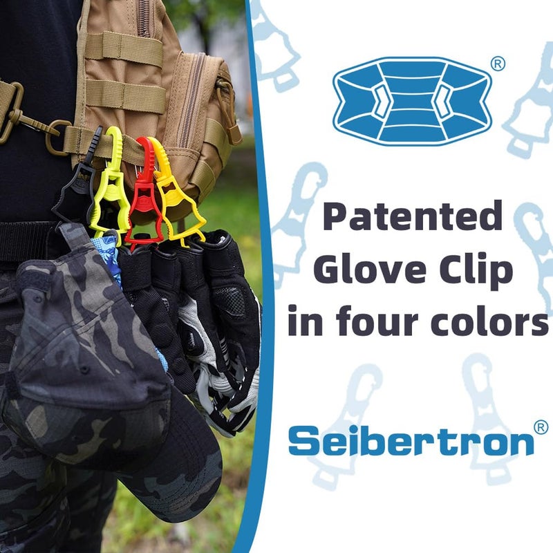 Seibertron Patented Glove Clips, Work Gloves Grabber Holder Clip to Pants, 2 Pieces Black - Image 2