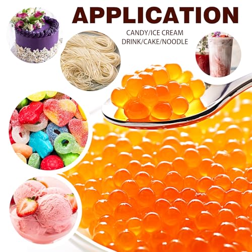 YumCraft Sodium Alginate Powder - 4oz Pure Sodium Alginate Food Grade Thickener Powder, Natural Gelling Agent for Desserts, Caviar Spheres Making, Ice Cream, Meatloaves, Vegan Stabilizer for Baking, Thickening - Image 4