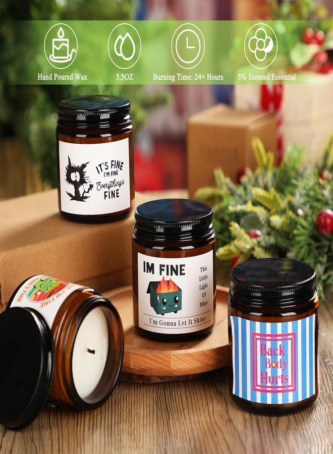 Conelist 4 Pcs Funny Scented Candles for Women Men Dumpster Fire Desk Accessories Funny 3.5 oz 4 Fragrances Candles Gifts for Coworkers Friends Birthday Christmas Party Favors Employee Appreciation Gifts - Image 5