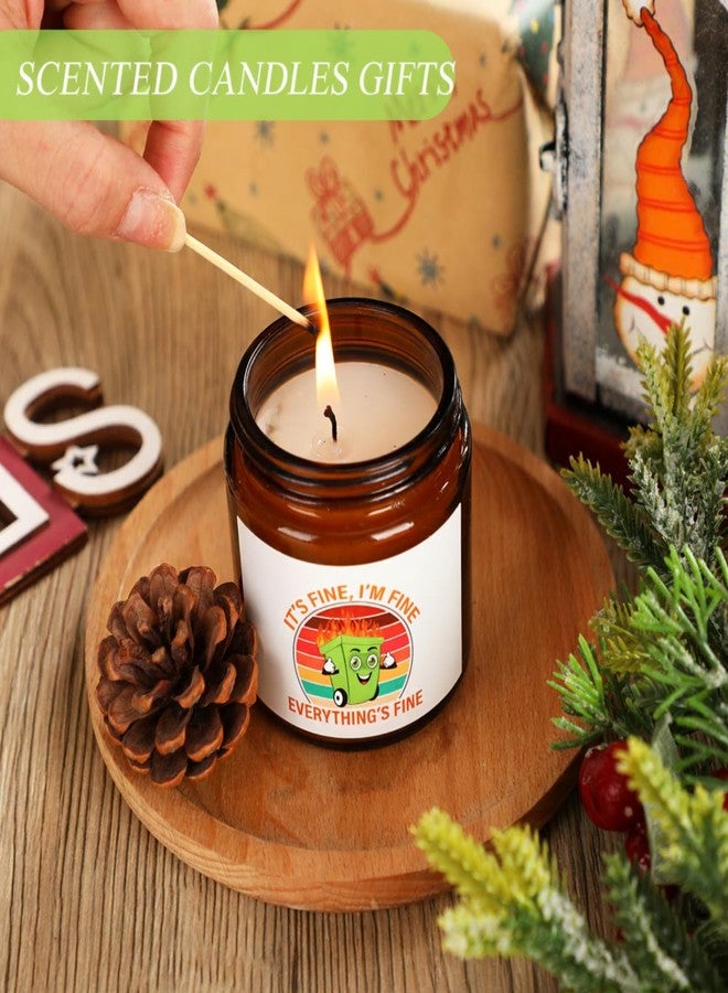 Conelist 4 Pcs Funny Scented Candles for Women Men Dumpster Fire Desk Accessories Funny 3.5 oz 4 Fragrances Candles Gifts for Coworkers Friends Birthday Christmas Party Favors Employee Appreciation Gifts - Image 3