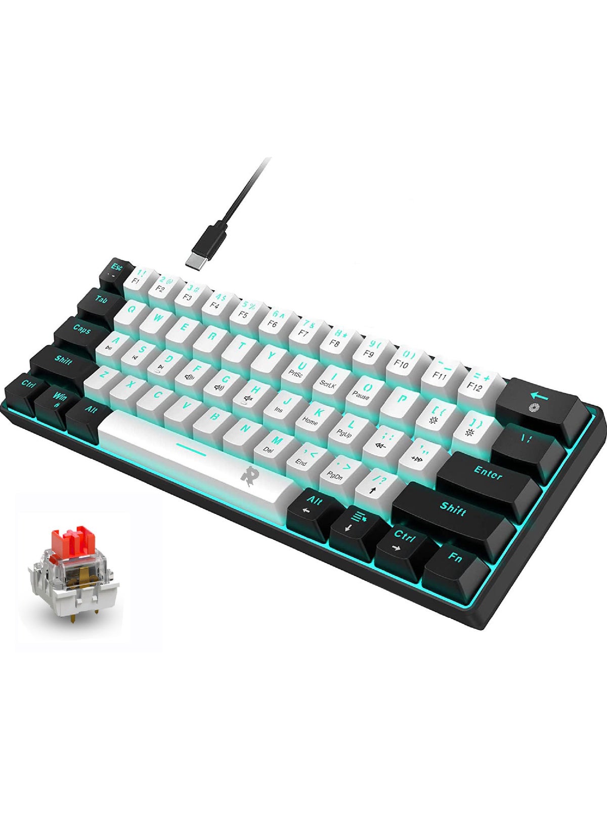rockpow Rockpow 60 Wired Mechanical Gaming Keyboard Z20A43B7A6C5BA33AC07EZ