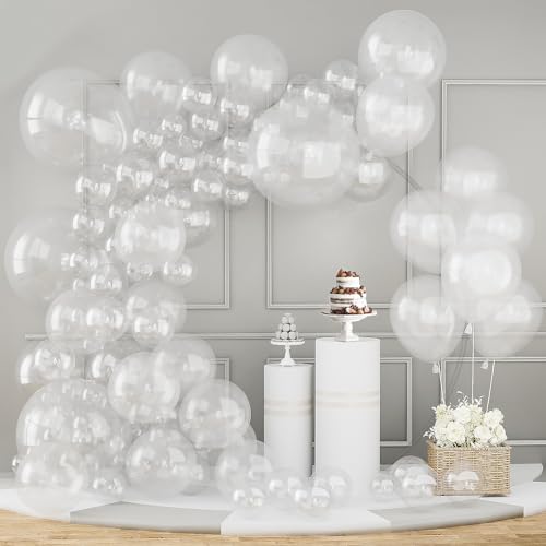 Labeol Clear Balloons Different Sizes 151PCS 1812105 Inch Clear Balloon Garland Arch Kit Quality Transparent Latex Balloons Decorations for Party Birthday Graduation Wedding - Image 1