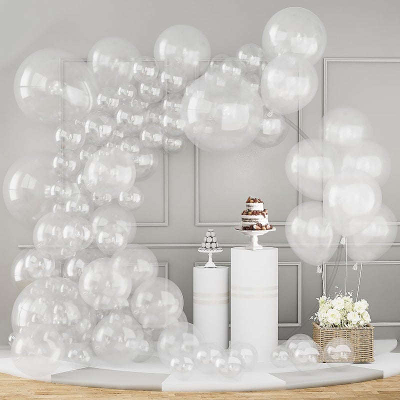 Labeol Clear Balloons Different Sizes 151PCS 1812105 Inch Clear Balloon Garland Arch Kit Quality Transparent Latex Balloons Decorations for Party Birthday Graduation Wedding - Image 3