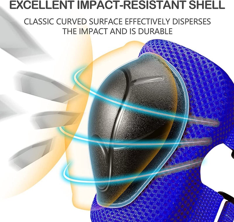 TCCVANAS Adjustable Kids Helmet with Knee Pad, Elbow Pads & Wrist Guards - Toddler Bike Helmets for Ages 3-5, 5-8, 8-14 Years - Perfect for Skating, Biking, Cycling, and Skateboard - for Boys and Girls - Image 4