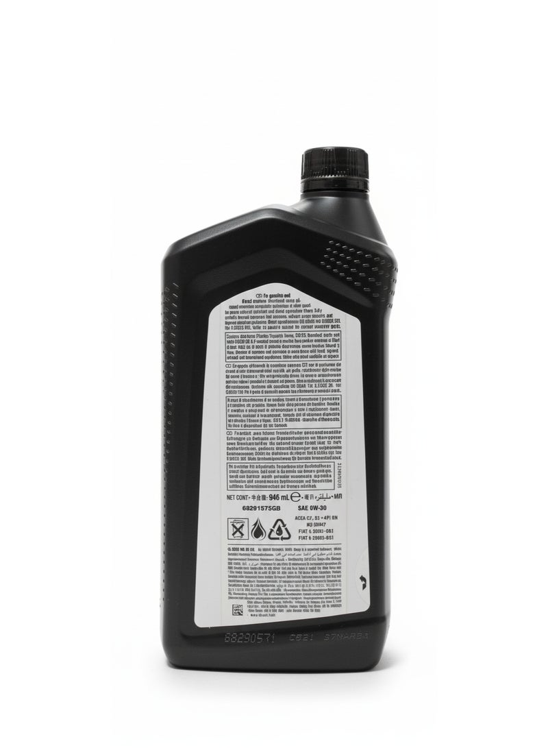 Mopar SAE 0W-30 Engine Oil – 1 Quart (946 ml) – Genuine OEM Full Synthetic Motor Oil – 68291575GB - Image 2