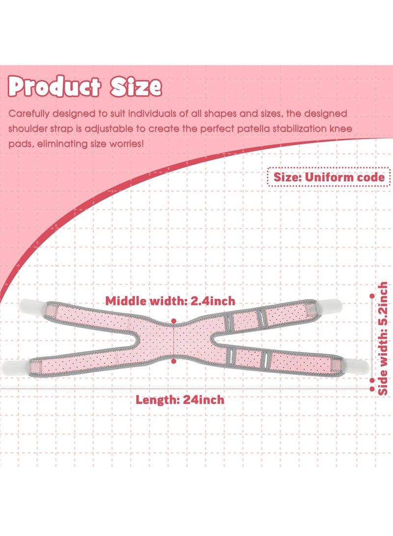 SOLARAE Patellar Tendon Support Strap Set, 2 Pcs Adjustable Knee Brace Knee Stabilizer Compression Patellar Tendon Support Strap For Working Out, Running, Weightlifting (Pink) - Image 2