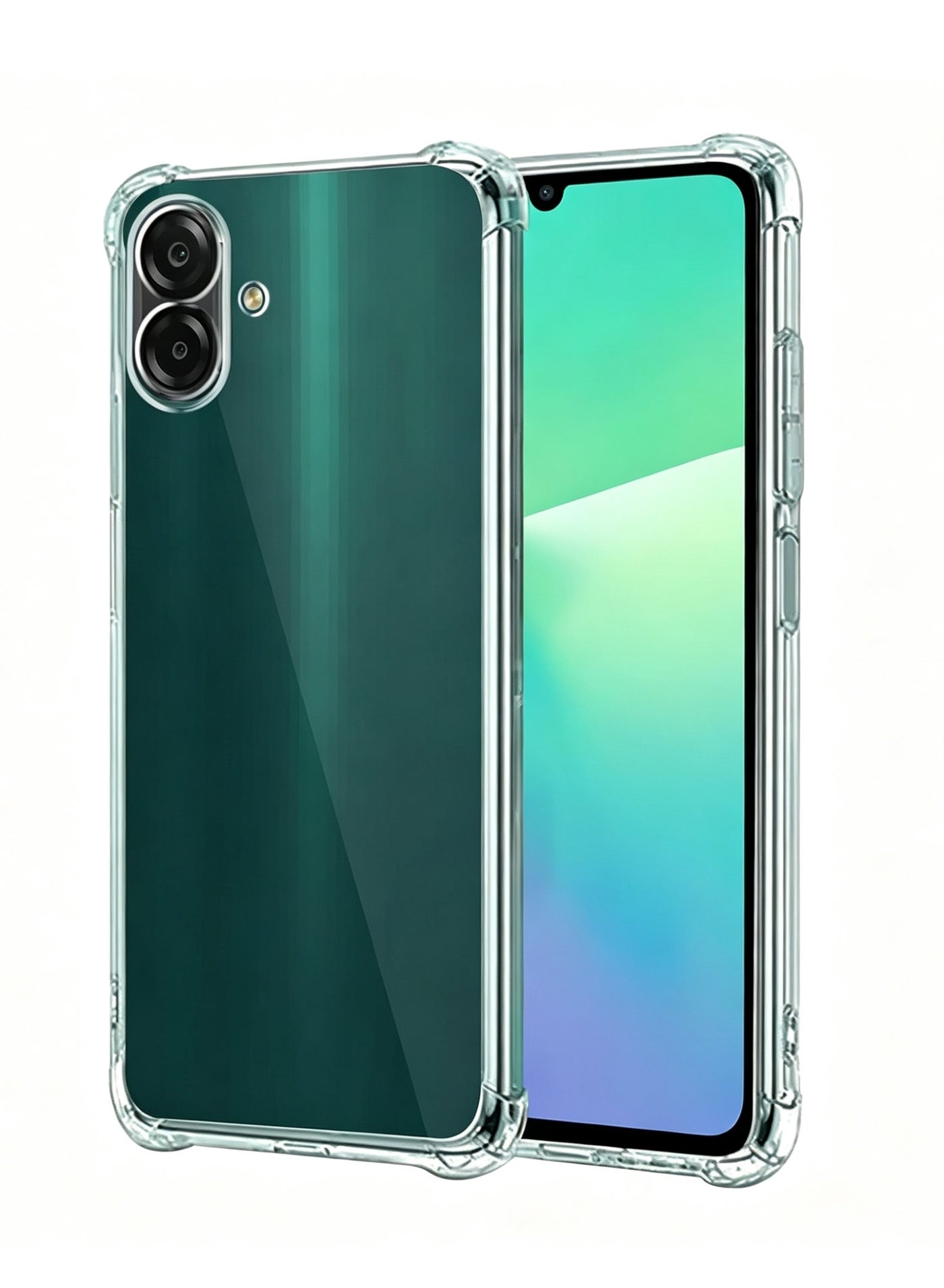 QIRG Case for Samsung Galaxy A07/M07/ M17e/F07 Clear TPU Four Corners Grade Protection Cover Transparent Soft Silicone