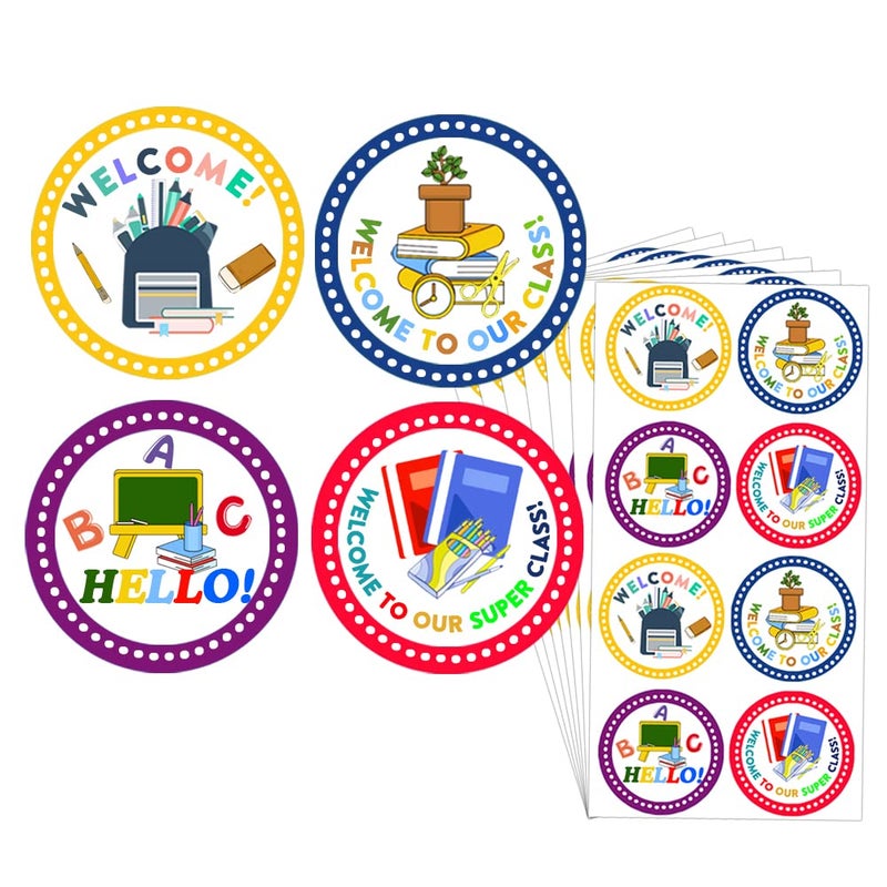 Welcome Back to School Sticker Label2 Inch Welcome to Our Class Theme Label StickerBacktoSchool Present Package StickersLabels for School Preschool Supplies504 Pcs