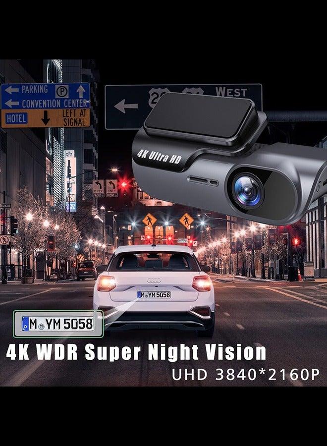 ديقيساند كاميرا Dash Cam 4K Dash Cam WIFI UHD 3840 * 2160P كاميرا فيديو مسجل فيديو مسجل قيادة السيارة كاميرا مراقبة مسجل كاميرا Dashcam مسجل الصندوق الأسود 24 ساعة مراقبة ليلية - Image 4