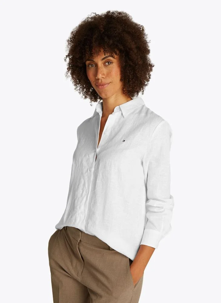 تومي هيلفيغر Essential Linen Relaxed Shirt