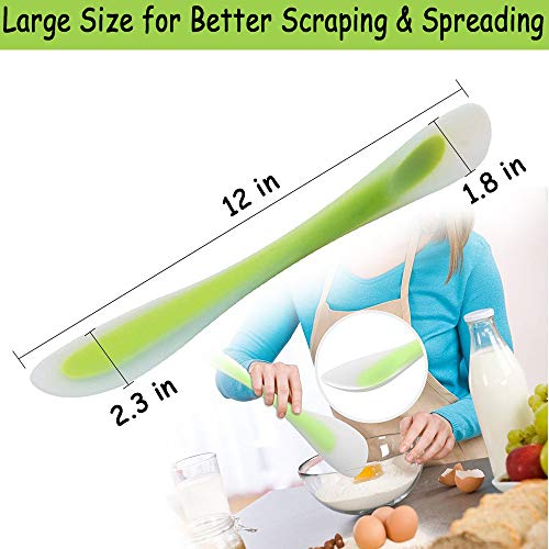 Macute Silicone Spatula and Scraper Spoon for Heat Resistant Better Cooking, Baking, Spreading & Mixing Ideal Gifts for Dad or Mom Kitchen Gadget Cake Accessory for Good Grip Home Utensil Green - Image 3