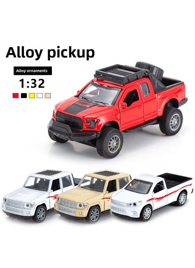 Generic 1:32 Pickup Alloy Car Children's Toy Car Pull-back Car Model Car Pocket Car Boy Toy Wholesale-Color:Yellow Fj  - Image 2
