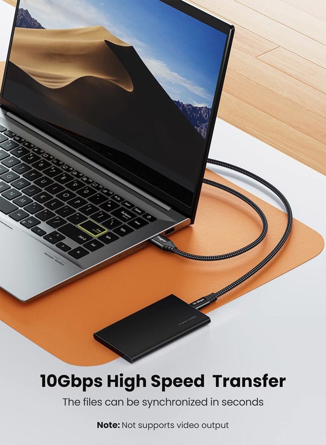 Fasgear USB Type C Cable 1.65ft: Short USB A to C 3.2 Gen 2 Cord Braided - 10Gbps Android Auto Type C Data Cable - 3A Fast Charging Compatible for iPad Pro External SSD X-box Series Controller - Image 2