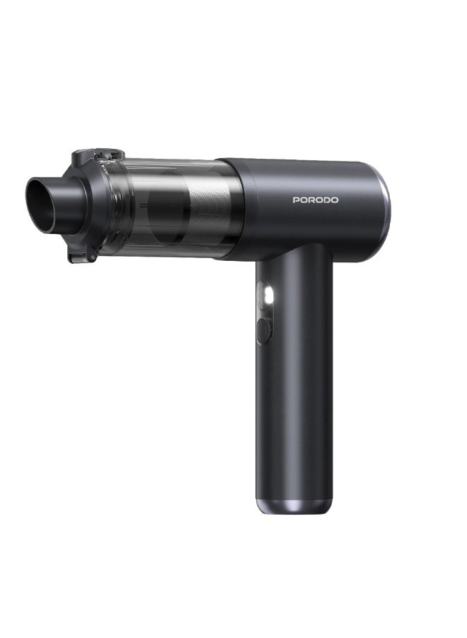 Porodo Tornado Pro Air Duster & Vacuum Cleaner / 22000Pa Suction / 90000RPM Motor / Cordless 2-in-1 Cleaning / Detachable Nozzles / USB-C Rechargeable / F9 Filtration - Grey - Image 1