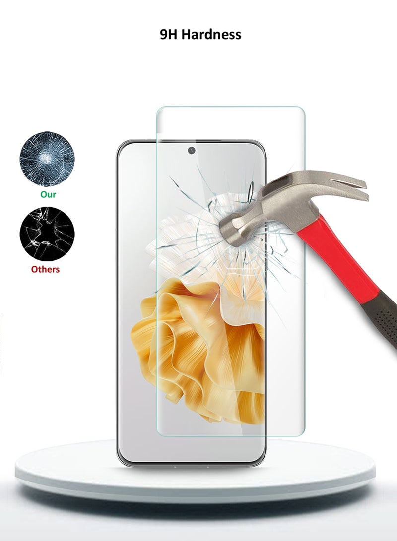 Wtech Huawei P60 Pro 4G 2023 Premium Curved Edges UV Full Glue Full Cover Tempered Glass Screen Protector - Clear - Image 5