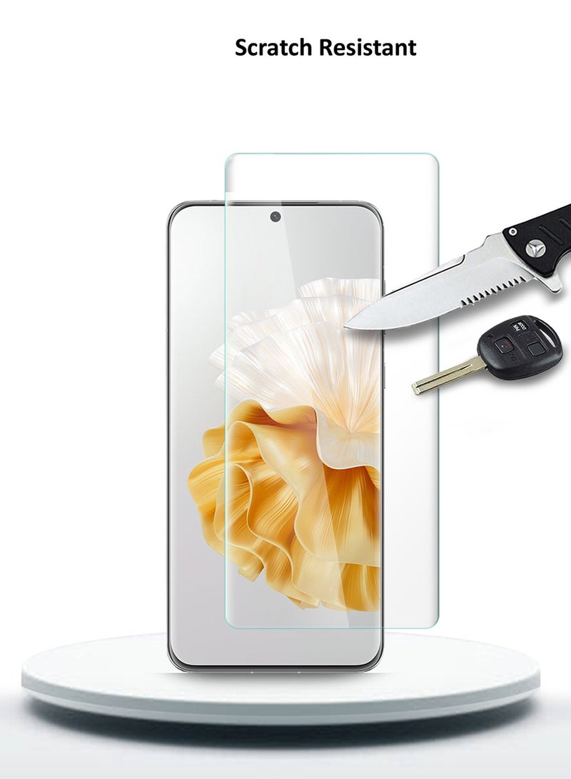 Wtech Huawei P60 Pro 4G 2023 Premium Curved Edges UV Full Glue Full Cover Tempered Glass Screen Protector - Clear - Image 4