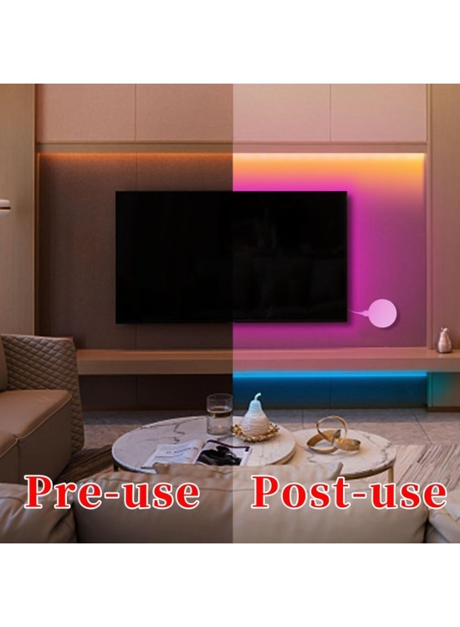 LED Lights for Bedroom, 10m RGB LED Strip Lights with 44 Keys IR Remote, Smart LED Light Strip with Adhesive Backing Adjustable Brightness App Control for Bedroom Party Decoration - Image 4