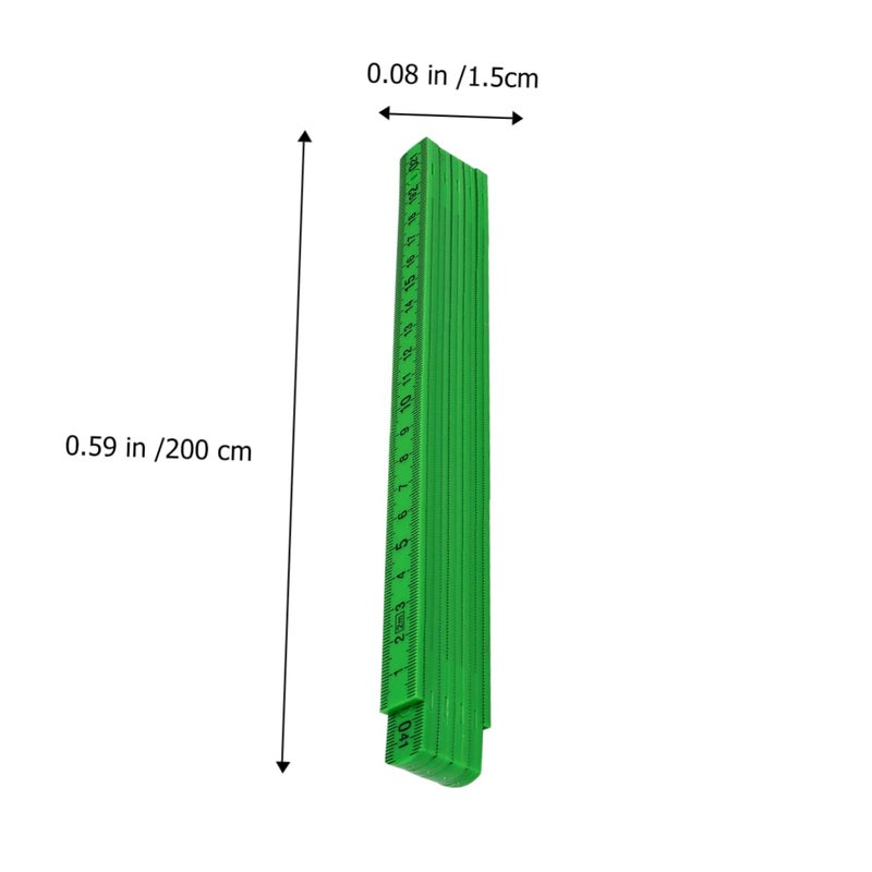 مسطرة بلاستيكية قابلة للطي بمفاصل سلسة للاستخدام الدقيق بيد واحدة، أداة قياس مقاومة للتآكل لأعمال النجارة وتركيب البلاط DIY، لون عشوائي - Image 3