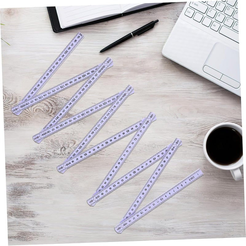 مسطرة بلاستيكية قابلة للطي بمفاصل سلسة للاستخدام الدقيق بيد واحدة، أداة قياس مقاومة للتآكل لأعمال النجارة وتركيب البلاط DIY، لون عشوائي - Image 5