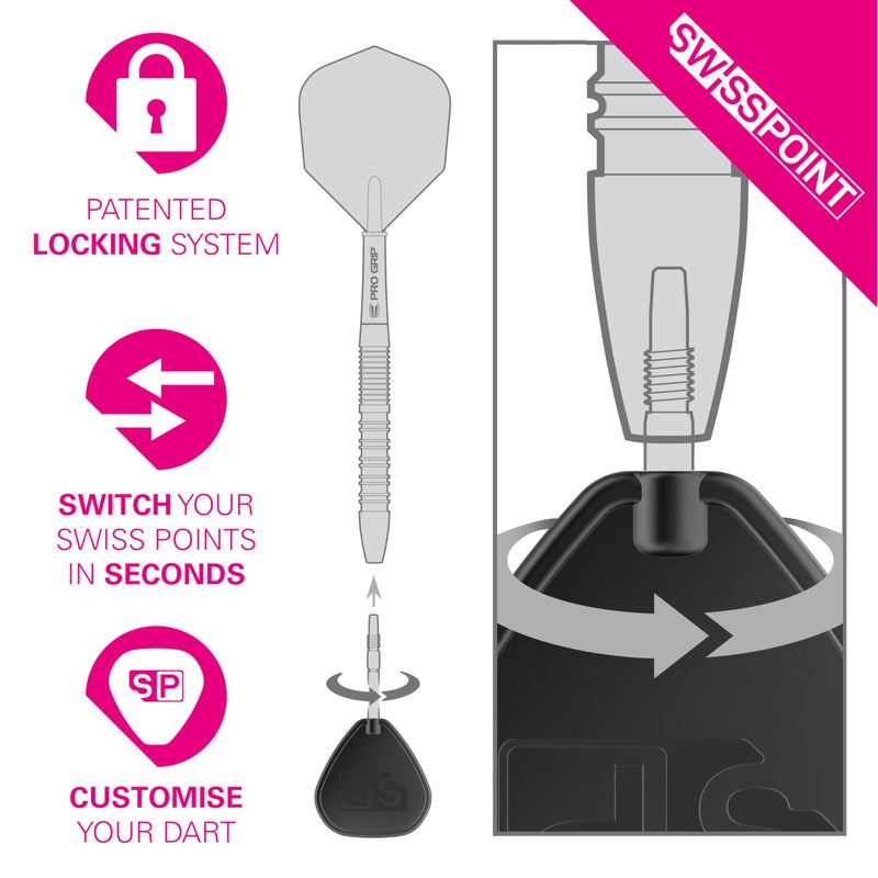 TARGET Darts Swiss Points, Nano Swiss Point Dart Tips (3 Pack Set of Tips) 26MM, Silver | Change Dart Points, Professional Darts Accessories - Image 5