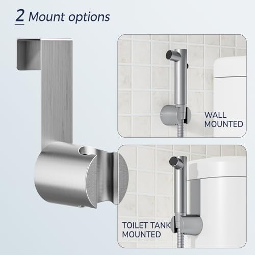 BIGCOW Stainless Steel Handheld Bidet Sprayer for Toilet, Stepless Water Pressure Control, Gentle Toilet Jet Spray with Leak-Proof Bidet Hose, Ideal for Feminine Hygiene, Cloth Diaper, Pet Cleaning - Image 5