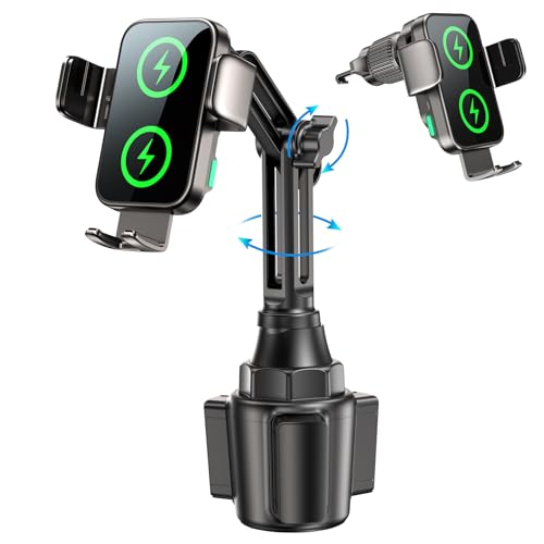 GuMosh Dual Coil 15W Cup Phone Holder MountWireless Car Charger AutoClamping Fast Charging Vent Phone Holders for Your Car for iPhone 171615Samsung Flip S25 S24 S23 S22 Ultra - Image 1