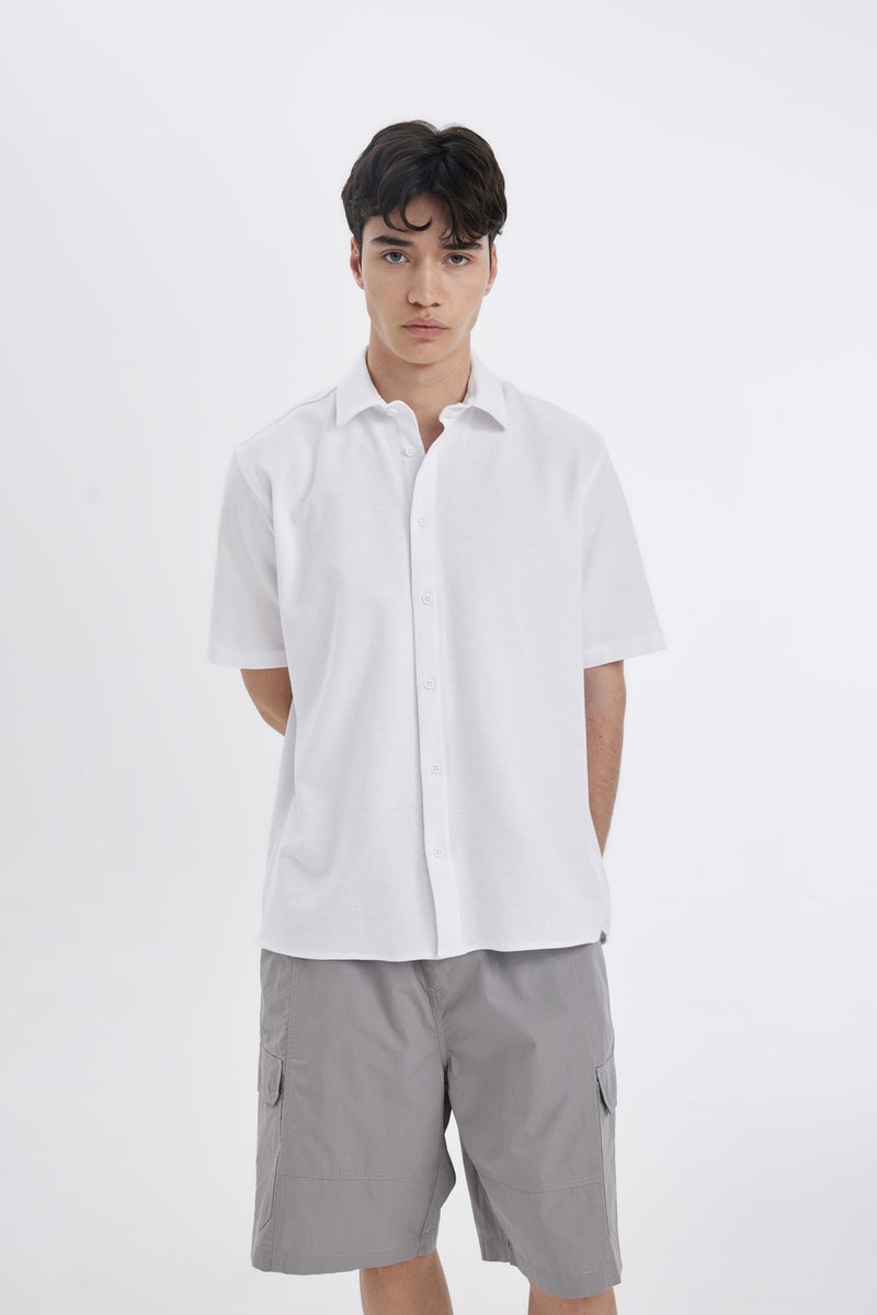 DeFacto Man Regular Fit Cotton Short Sleeve Shirt  - Image 2
