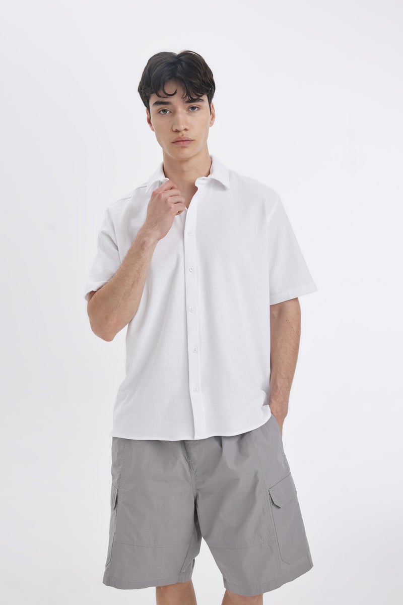 DeFacto Man Regular Fit Cotton Short Sleeve Shirt  - Image 1