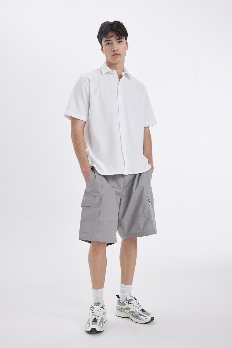 DeFacto Man Regular Fit Cotton Short Sleeve Shirt  - Image 4