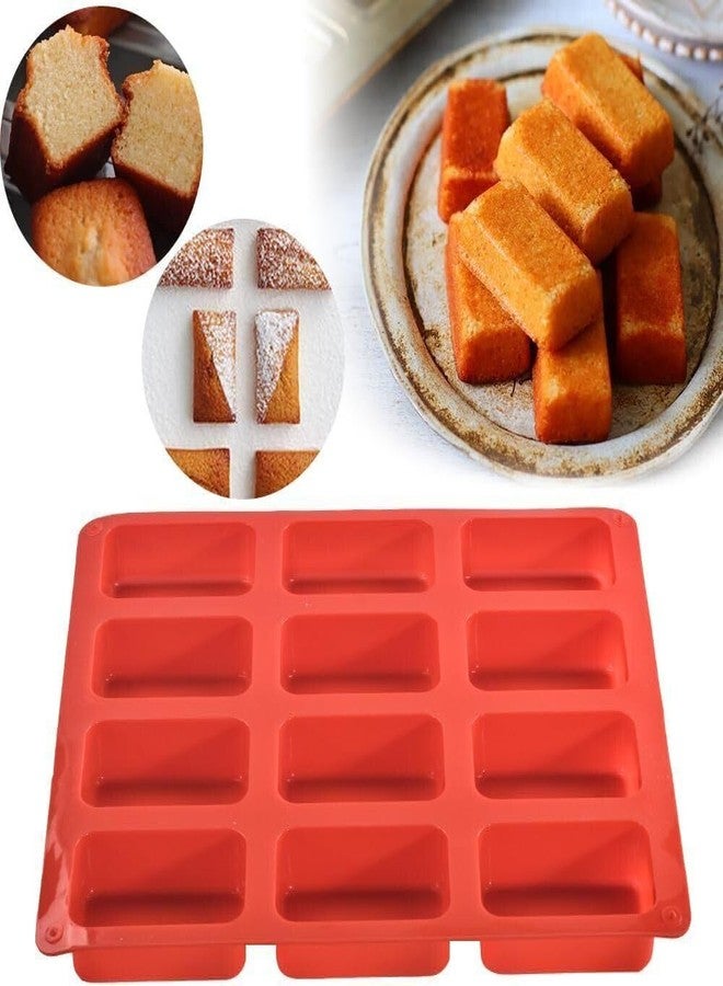 KITCHOOK Silicone Cookie/Macroon Tray TP INCORP 12 Cavity Rectangle Shape Round Edges Silicone Mould/Mold for Soap Making, Loaf, Muffins, Cheesecakes Approx 75-80 GPSA (Pack of 1) AJ 118 - Image 4