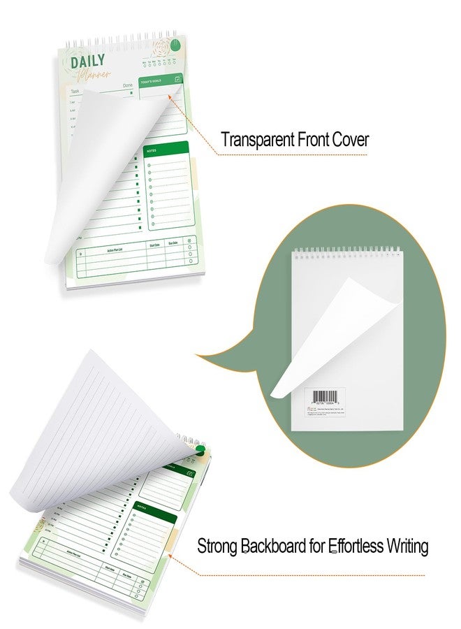 CHARMGIFTBOX To Do List Notebook Daily Planner A5 CheckList Pad 52 Sheets, 5.9" x 8.2" Daily Schedule Goal and Tasks Setting Notepad Productivity Planner, Everyday Planner, A5-LG - Image 3