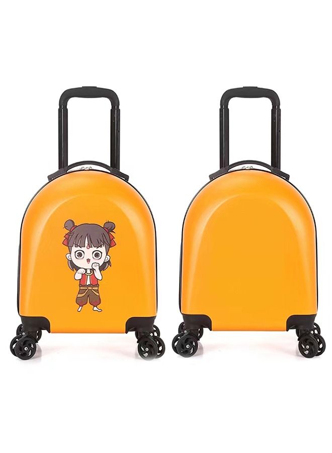 CityRiya-Long Kids Luggage Travel Suitcase Children's Carry on Luggage 18" Cartoon Rolling Trolley Case Ride-on Wheeled Suitcase for Children Toddlers Boys Girls  - Image 4