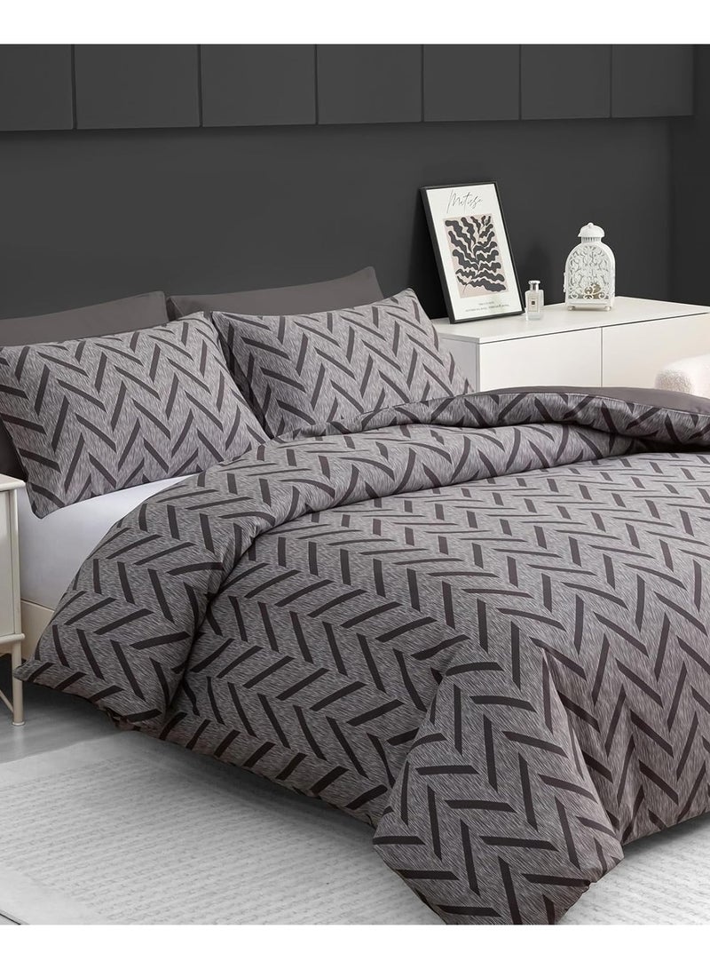 Oryx Home Reversible Duvet Cover Set – 3 Pcs Soft Microfiber Bedding Set with Zipper Closure and Corner Ties – Breathable, Durable & Easy Care Quilt CoverReversible Duvet Cover Set – 3 Pcs Soft Microfiber Bedding Set with Zipper Closure and Corner Ties – Breathable, Durable & Easy Care Quilt Cover - Image 4