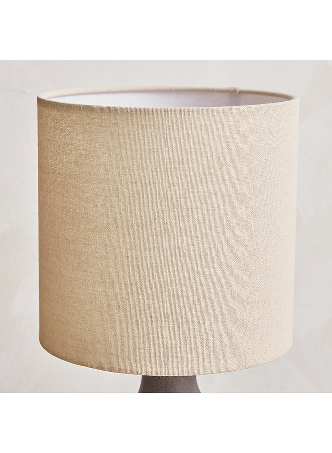 Home Box Novalie Ceramic Table Lamp with Linen Shade 19 x 37.5 x 19 cm  - Image 3