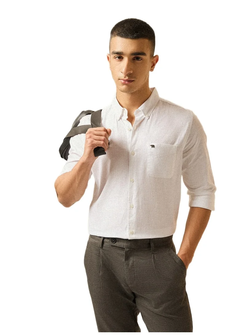 ذا بير هاوس قميص رجالي للمكتب والمناسبات الكاجوال والحفلات بأكمام طويلة مريح بياقة كلاسيكية وإغلاق بأزرار ومظهر أنيق متعدد الاستخدامات