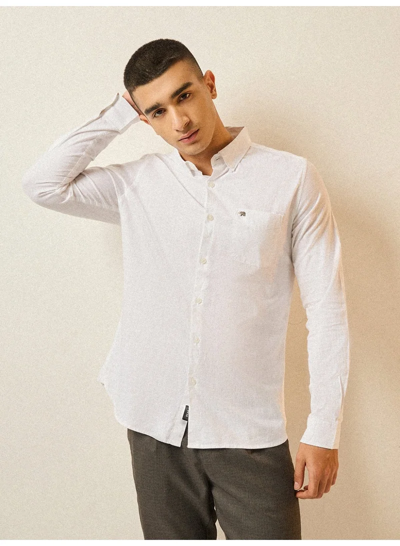 THE BEAR HOUSE  Men’s Shirt for Office, Casual & Party Wear | Comfortable Long Sleeve Shirt with Classic Collar, Button Closure & Versatile Stylish Look for Men | Best Price UAE
