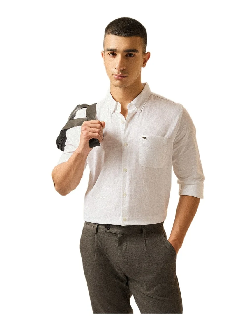 THE BEAR HOUSE  Men’s Shirt for Office, Casual & Party Wear | Comfortable Long Sleeve Shirt with Classic Collar, Button Closure & Versatile Stylish Look for Men | Best Price UAE